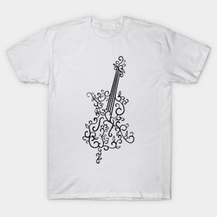 floral guitar for rock music lovers T-Shirt